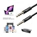 VOJO Long Aux Cable 10ft Nylon 3.5mm Auxiliary Audio Cord Stereo Male To Male w/3.5 mm Ultra Slim Steel Sheilded Connector [Black]
