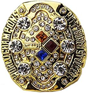 Pittsburgh Steelers Super Bowl Championship Replica Ring 2008 Gold Rings Size 11