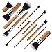 Xubox Makeup Brush Set, 11 Pieces Makeup Brushes Set Professional Bamboo Handle Premium Synthetic Kabuki Foundation Blending Blush Concealer Eye Face Liquid Powder Cream Cosmetics Brushes Kit with Bag
