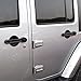 Matt Black Dish Shaped Door Handle Recess Guard Inserts for Jeep Wrangler JK JKU Unlimited Rubicon Sahara X Sport Accessories Parts 2007 2008 2009 2010 2011 2012 2013 2014 2015 2016 2017 - 5 pcs