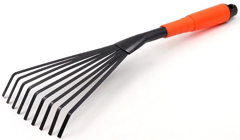 rackbone Garden Rake Hand Rake Small Ergonomic Grip Multi Purpose