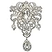 EVER FAITH Austrian Crystal Flower Bouquet Tear Drop Pendant Brooch