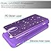 Galaxy J7 Refine/J7 2018/J7 Star/J7 Top/J7 Aura/J7 Aero/Crown/Eon Case w/Tempered Glass Screen Protector for Girls Women,LeYi Glitter Protective Phone Case for Samsung J7 V 2nd Gen TP Purple