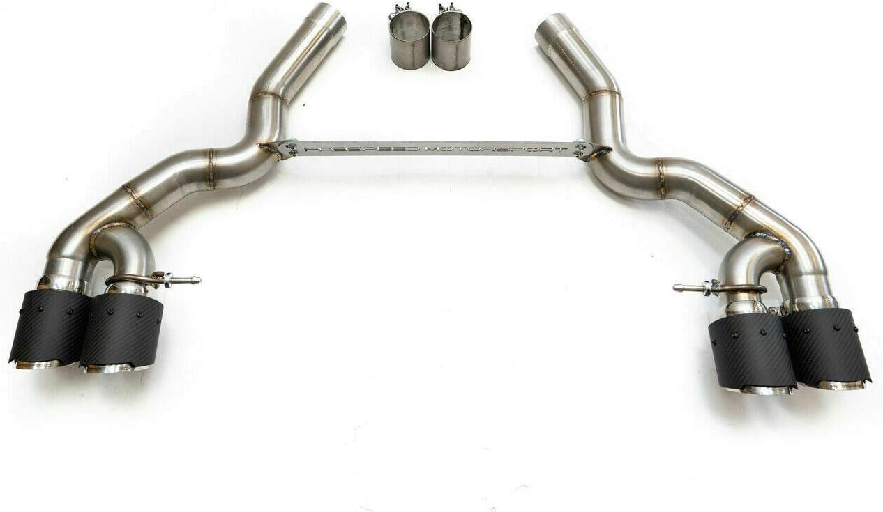 FABSPEED MUFFLER BYPASS PIPES QUAD STYLE TIPS fits 2018-2020 BMW M5 F90