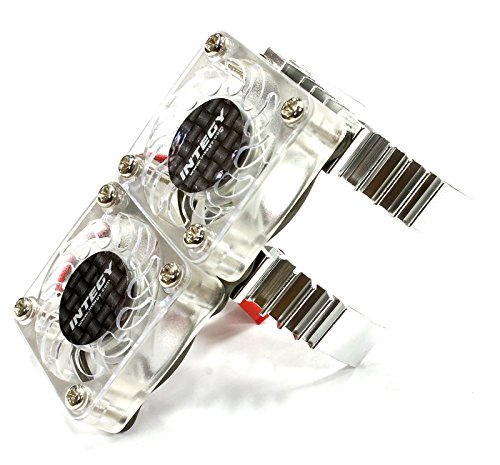 Integy RC Model Hop-ups C23320SILVER Type II Super Motor Heatsink+Twin Cooling Fan 540/550