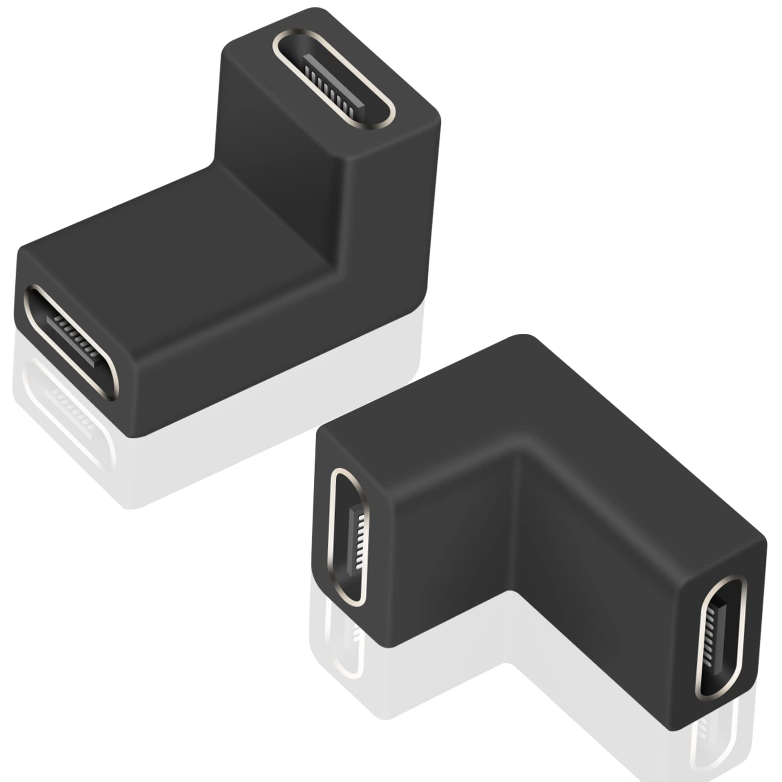 Duttek USB C 90 degree Adapter,USB C female,USB Type C Adapter Support 4K Video,10Gbps Data Transfer & PD Fast Charger,Suit For Devices With Type-c Port