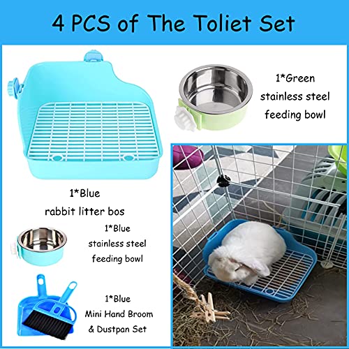 Rabbit Litter Box for Cage Bunny Corner Litter Bedding Box Small Animal