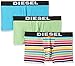 Diesel Men's Shawn Three Pack Rainbow Stripe, Green, M
