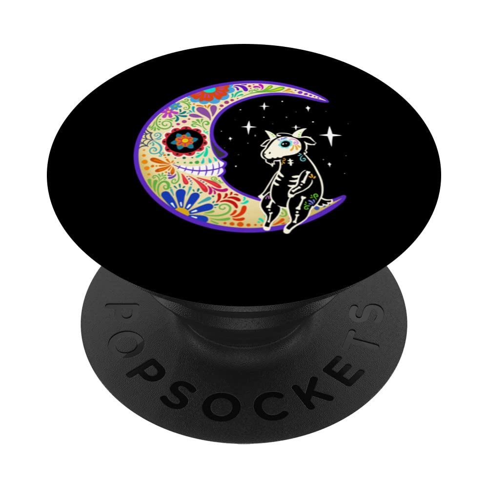 Goat Dia de Los Muertos Skeleton Sugar Skull PopSockets Swappable PopGrip
