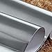 F&U Brushed Metal Look Wall Paper Film Vinyl Self Adhesive Backing Waterproof Metallic Gloss Shelf Liner Peel and Stick Wall Paper for Covering Counter Top Kitchen Cabinet (24 X 78.7 inch, Silver)