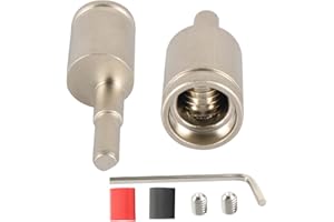 TIALECCI Amp Input Reducer 4Gauge to 8Gauge Car Audio Amplifier Wire Terminal Connectors Brass 2PCS with Heat Shrink Tubing