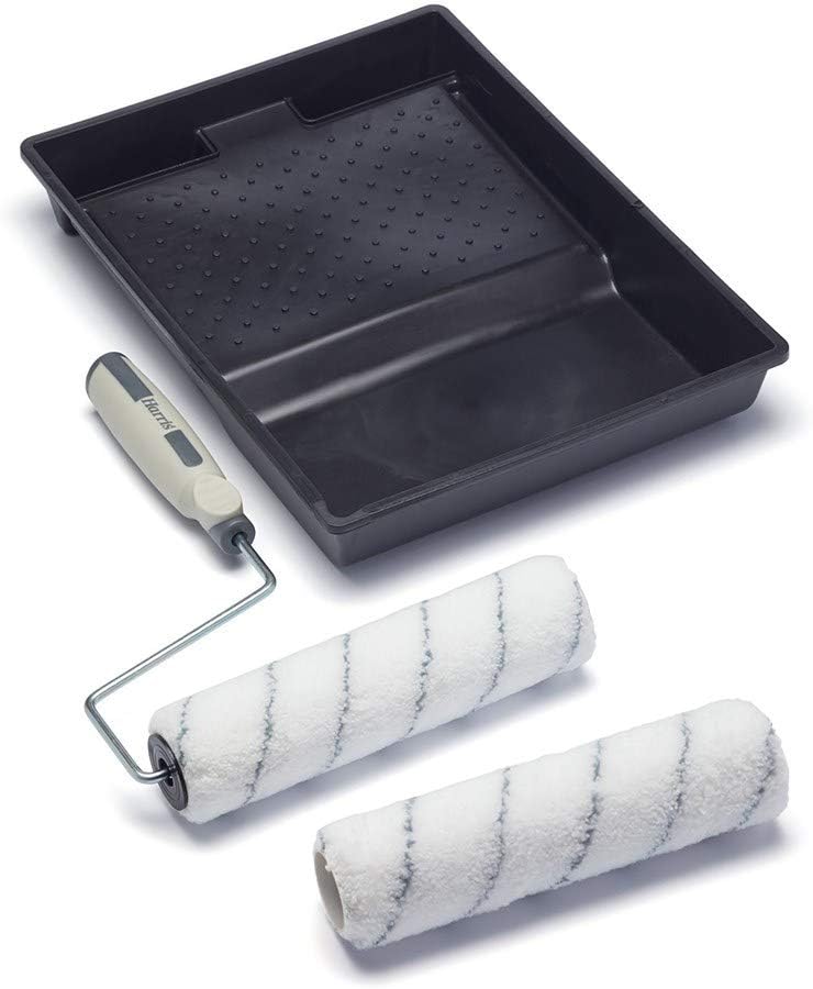 Harris Seriously Good Walls & Ceilings Twin Medium Pile Paint Roller Set including Tray & Frame, Twin 9" Rollers Set