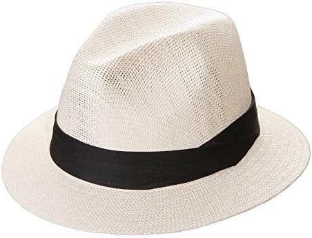 DPC GLOBAL UNISEX MATTE TOYO STRAW GENT'S 3-PLEAT SUN SAFARI HAT (LARGE)