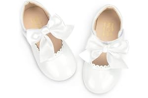 CENCIRILY Toddler Little Girls Flower Dress Shoes Mary Jane Ballet Flats Easter Party School Princess Wedding Shoes