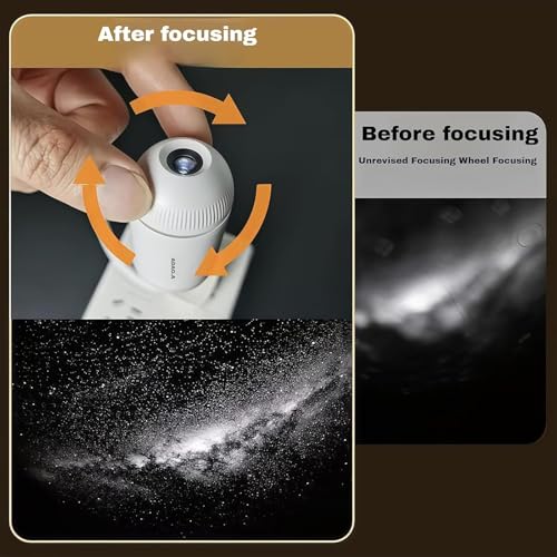 2-in-1 Galaxy Projector Night Light for Bedroom, HD Starry Sky Projector with 12 Interchangeable Films, USB Powered Star Projector Lamp for Kids Ceiling Decor (12-image Set)