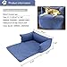 Topones Pet Furniture Protector Cover for Small Medium Dogs & Cats with Bolster- Removable Cover Non-slip Bottom-Bluethumb 2