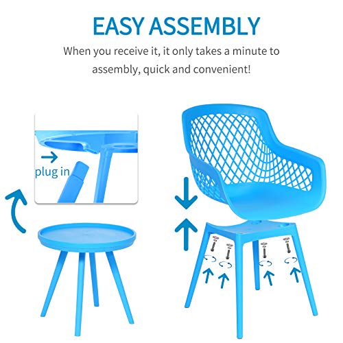 Kamots-Beauty-3-Piece-Outdoor-Furniture-Set-Chairs-Modern-Patio-Furniture-Sets-Plastic-Blue-Chairs-and-Table-Set-Balcony-Furniture-Indoor-Outdoor-Seating-Chairs-Conversation-Set-Bistro-Set-for-Garden