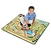 Melissa & Doug Round the Rails Train Rug With 3 Linking Wooden Train Cars (39 x 36 inches)