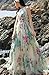 MedeShe Women's Chiffon Floral Holiday Beach Bridesmaid Maxi Dress Sundress (US Size 6-14; Length-135cm, Watery Green Floral)