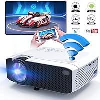 WiFi Video Projector 2800 Lumens, DIWUER Portable Mini Projectors for Home Outdoor Movie, USB Directly Connect with Smartphones, Support Full HD 1080P, USB, HDMI, VGA, AV, SD