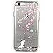 iPhone 6/6S Case, SwiftBox Cute Cartoon Full Edges Corners Coverage Protection Case for iPhone 6 6S with Tempered Glass Screen Protector (Cherry Blossom and White Cat)