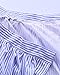 Lalagen Women's Striped Front Slit Ankle Length Button Front High Waist Maxi Skirt Blue S