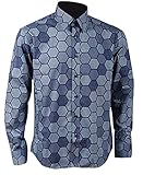 Mens Hexagon Shirt Knight Joker Shirt Cosplay Costume (M, Blue)