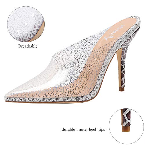 vivianly Womens Fashion Sexy High Pointed Toe Heels Slip on Dress Sandals (6 B(M) US, Nude Cloud) - Thumbnail 2