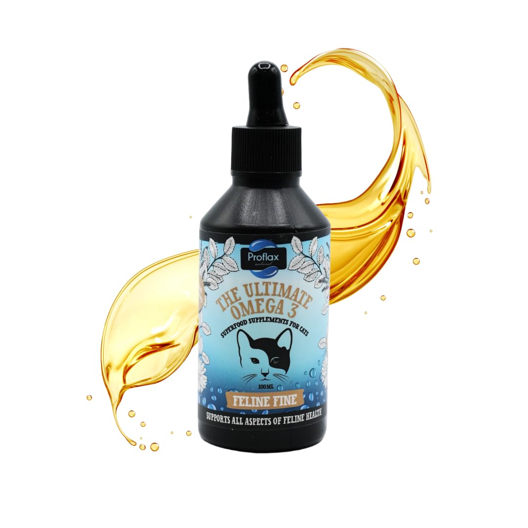Proflax Feline Fine General Health & Kidney Support for Cats – Salmon Oil & Herbal Tinctures for Calm, Vitality & Wellbeing - 100ml