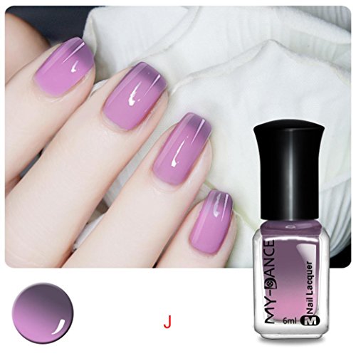 Hot Nail Art! AMA(TM) Thermal Nail Polish Lacquer Color Changing Peel Off Liquid Nail Varnish Cosmetic (J) Hot Nail Art! AMA(TM) Thermal Nail Polish Lacquer Color Changing Peel Off Liquid Nail Varnish Cosmetic (J)
