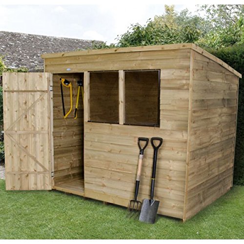 Hartwood 8 X 6 Overlap Pressure Treated Pent Shed Cheap Sheds