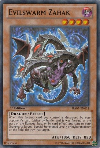 Yu-Gi-Oh! - Evilswarm Zahak (HA07-EN012) - Hidden Arsenal 7: Knight of Stars - 1st Edition - Super Rare