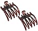 Mokale 2 PCS Large Plastic Non-slip Hair Claw Clips for Women/Girls/Lady (Coffee)