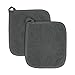 RITZ Terry Potholder & Hot Pad: Heat Resistant, Durable 100% Cotton – Ergonomically Designed for Optimal Grip, Easy-Care Machine Washable, Perfect for Your Kitchen – Graphite, 2-Pack
