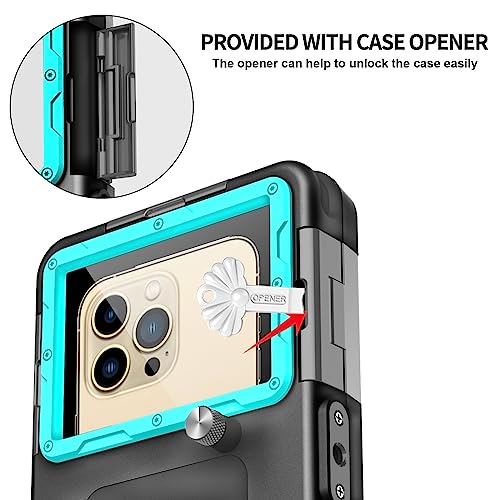 Waterproof Smartphone Case IPX8 Waterproof Mobile Phone Holder 15 m Underwater Compatible for iPhone 17 Air 16e 16 15 Plus 17 16 15 Pro 17 16 15 Pro Max Samsung S25 S24