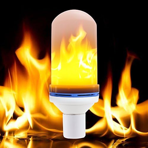 LED Flame Effect Fire Light Bulbs E26 105pcs SMD2835 Beads Creative Lights with Flickering Emulation Vintage Atmosphere Decorative Lamps Simulated Nature Gas Fire in Antique Hurricane Lantern