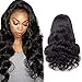 ISEE Human Hair Wigs Body Wave 14 Inch 10A Brazilian Hair Wig 180% Density 13X4 Lace Frontal Wig For Women Pre Plucked With Baby Hair Natural Hairline Natural Color