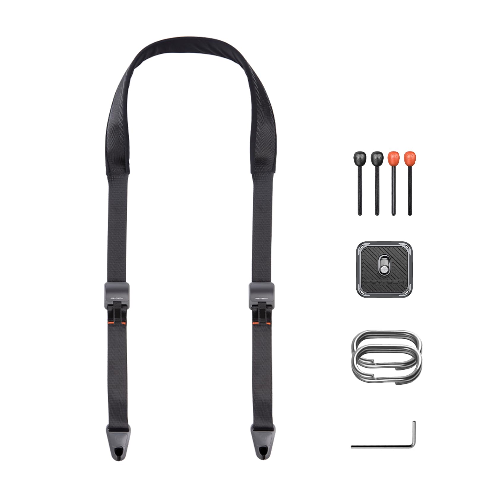 PGYTECH Camera Shoulder Strap Quick Release Wide Camera Straps for Photographers 110-152 CM Adjustable Camera Neck Strap for DSLR SLR (Night Black)