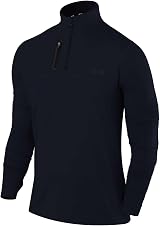 TCA Fusion Long Sleeve Top Men Navy Blazer S 1/4 Zip Running Golf Gym