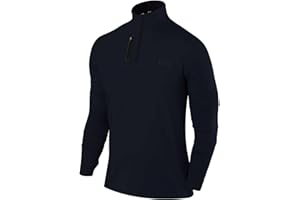 TCA Men's Fusion Pro Quickdry Long Sleeve Half Zip Running Shirt – Athletic Workout Pullover with Pocket & Thumb Holes