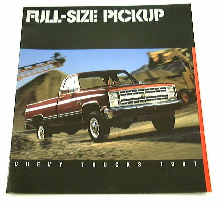 1987 87 Chevrolet CHEVY PICKUP Truck BROCHURE R10 V20