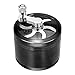 Metrical Poetry Spice Herb Grinder, 2.5 Inch 4 Piece Pollen Chromium Crusher (Black)