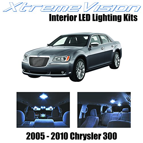 XtremeVision Chrysler 300 / 300C 2005-2010 (7 Pieces) Cool White Premium Interior LED Kit Package + Installation Tool