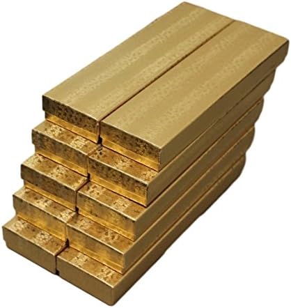 Cotton Filled jewelry Gift Box (Gold Foil) 8"x2"x1" lot of 10 / #82 ...