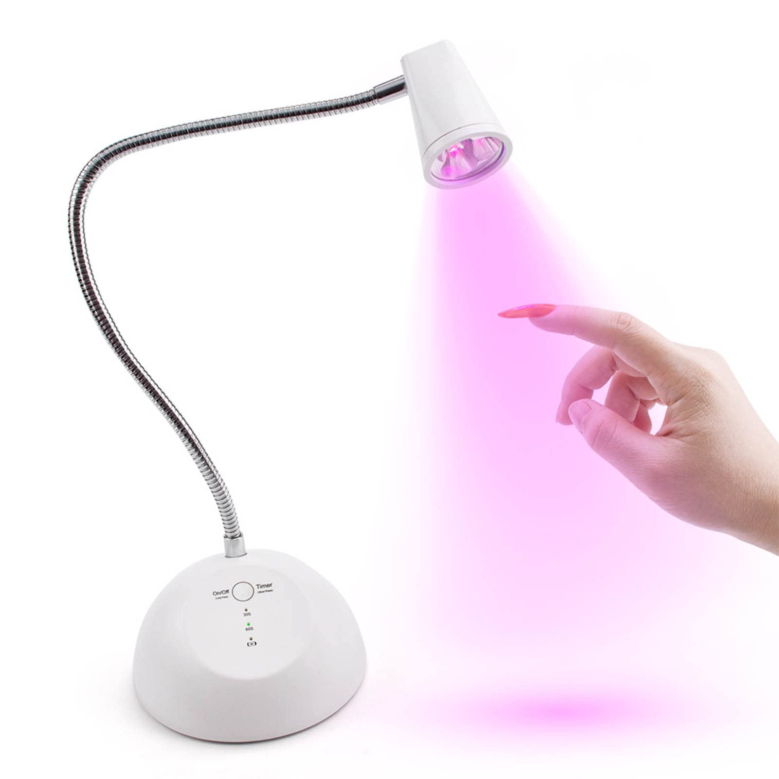Photo 1 of Gooseneck UV Light for Gel Nails 2500mAh Rechargeable LED Cordless Nail Lamp with 2 Timer Nail Art Lamp for DIY Manicure Salon Home