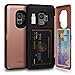 TORU CX PRO Galaxy S9 Wallet Case Pink with Hidden Credit Card Holder ID Slot Hard Cover, Mirror & USB Adapter for Samsung Galaxy S9 - Rose Gold