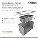 KRAUS Premier 32-inch 16 Gauge Undermount 60/40 Double Bowl Stainless Steel Kitchen Sink, KBU25