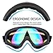 6Pack Activated Carbon Dustproof Mask – Include 2 Pack Safety Glasses 2 Pack Filter, Filtration Exhaust Gas Anti Pollen Allergy PM2.5 Dust Mask Air Filter for Running Cycling DIY Outdoor Activities