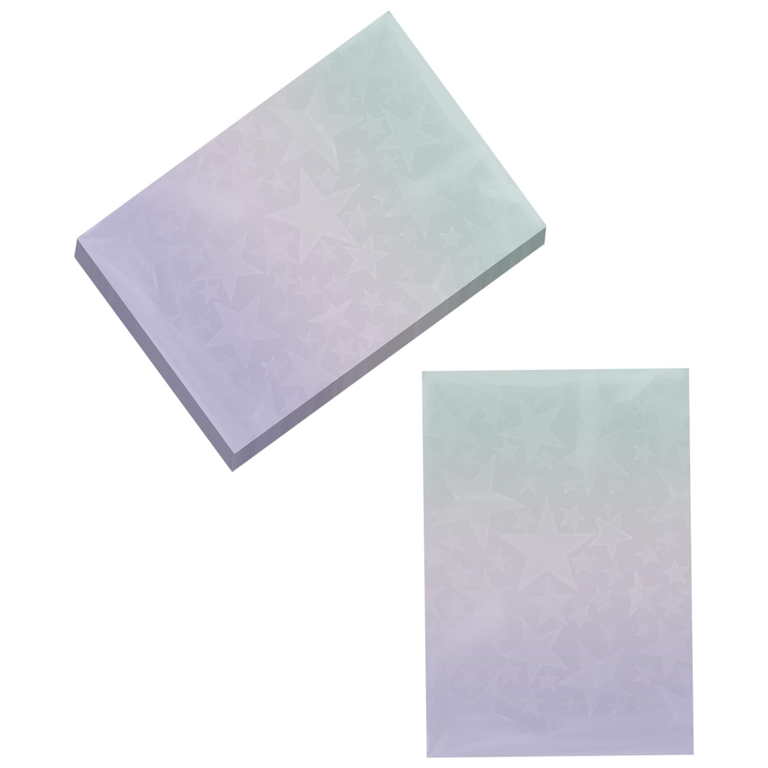 Wellrun 100 Pcs Star Laser Photocard Sleeves Protector,Clear Holographic Card Films,Collectible Card Holder for Kpop Idol and Actor Photo Cards,Mini Polaroid(61x88mm) — image 1