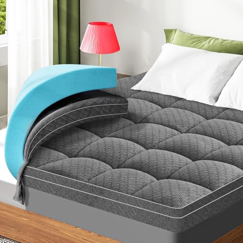 VALUXE Dual Layer Memory Foam Mattress Topper